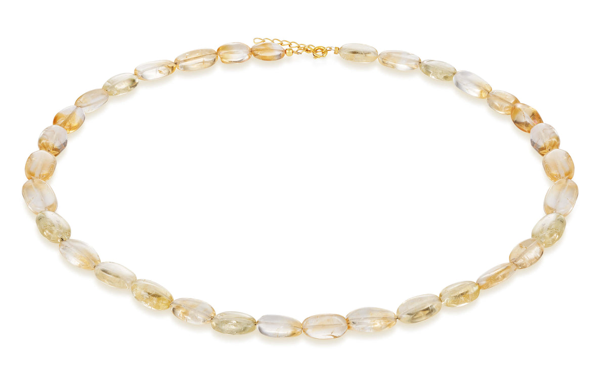 Lemon Tree Kette aus vergoldetem Sterling Silber mit Citrin